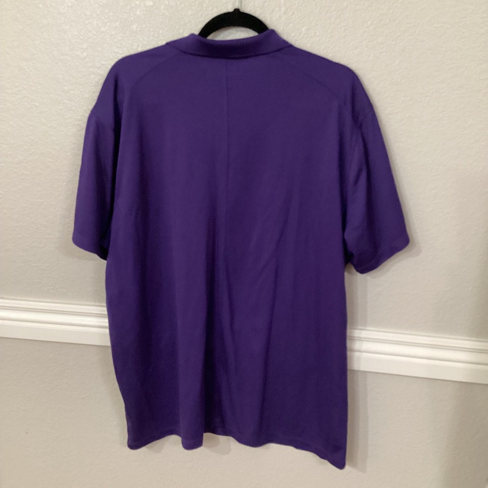 Nike Phoenix Mercury WNBA Dri-Fit Polo XL Purple Black Stripe Embroidered Logo - Picture 3 of 8